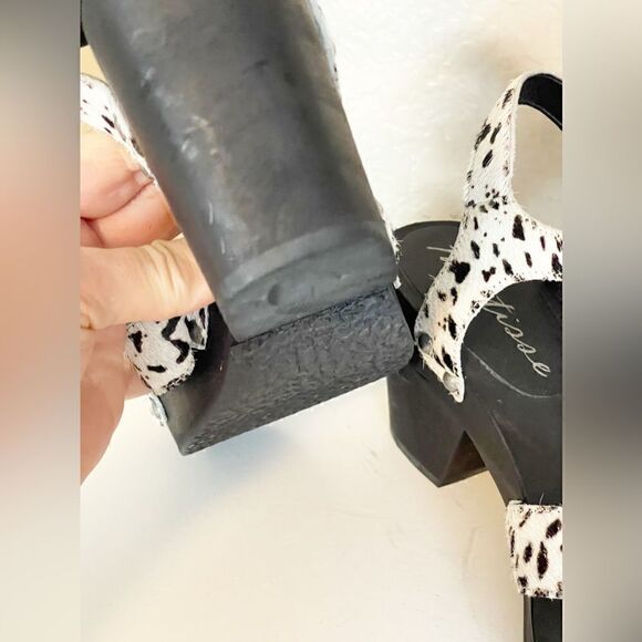 Free People x Matisse cow print Clog Sandals. Western calf hair   8 - Picture 6 of 11